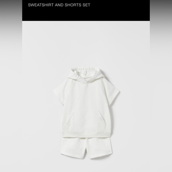 Zara kids matching short sleeve hoodie and shorts - Picture 1 of 2